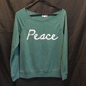 Selina Gomez PEACE Slouchy Shirt JUNIOR MED